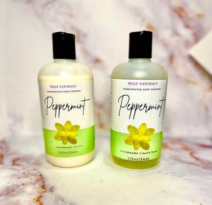Body Wash & Lotion Set (Lavender or Peppermint)